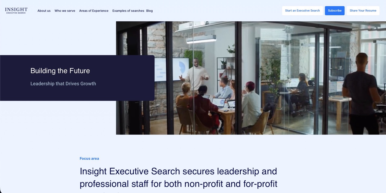 Insight Executive Search website